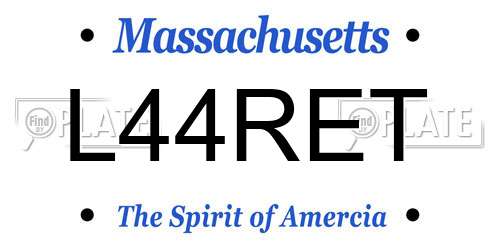 L44RET Massachusetts License Plate
