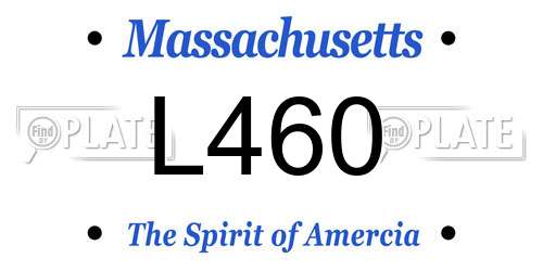 L460 Massachusetts License Plate