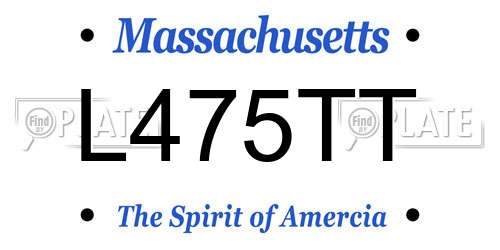 L475TT Massachusetts License Plate
