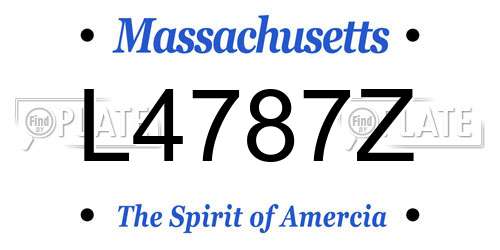 L4787Z Massachusetts License Plate