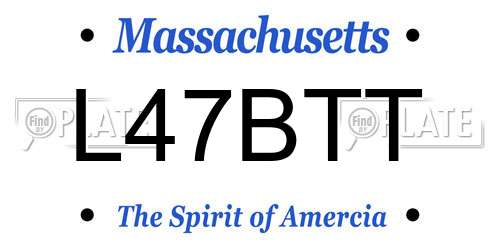 L47BTT Massachusetts License Plate