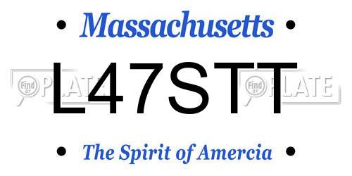 L47STT Massachusetts License Plate