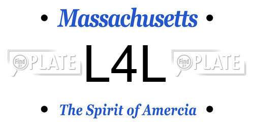 L4L Massachusetts License Plate