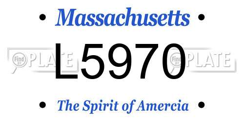 L5970 Massachusetts License Plate