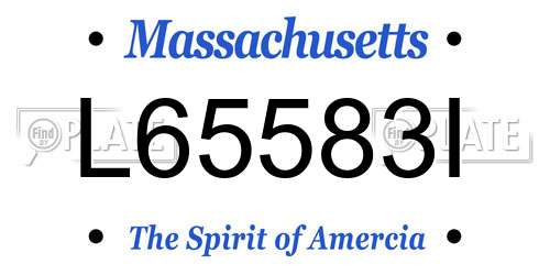 L65583I Massachusetts License Plate