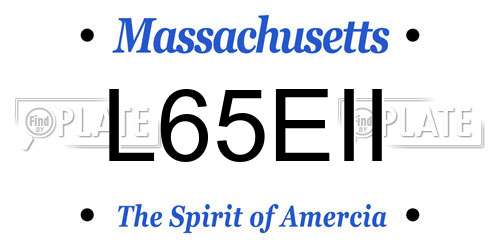 L65EII Massachusetts License Plate