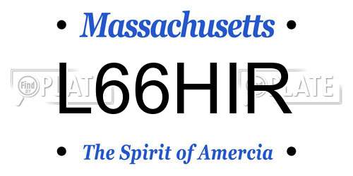 L66HIR Massachusetts License Plate