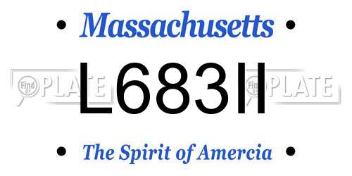 L683II Massachusetts License Plate