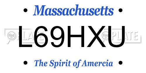 L69HXU Massachusetts License Plate