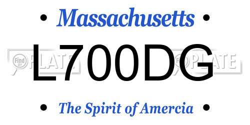 L700DG Massachusetts License Plate
