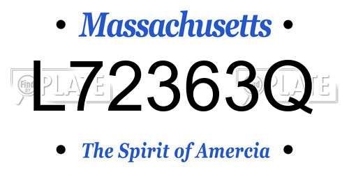 L72363Q Massachusetts License Plate