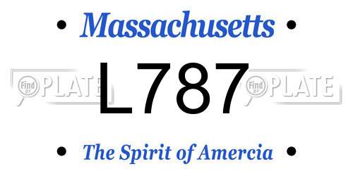 L787 Massachusetts License Plate