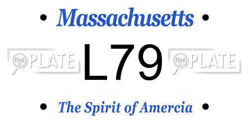 L79 Massachusetts License Plate
