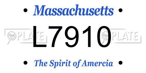 L7910 Massachusetts License Plate