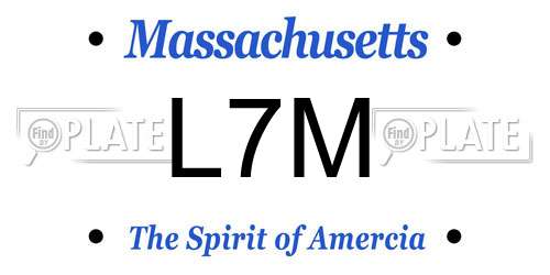 L7M Massachusetts License Plate