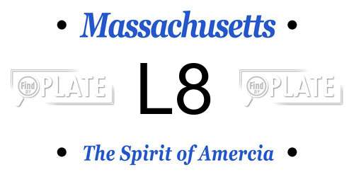 L8 Massachusetts License Plate