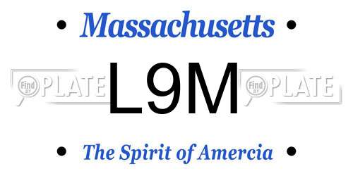L9M Massachusetts License Plate
