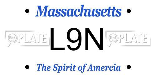 L9N Massachusetts License Plate