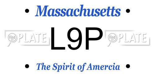 L9P Massachusetts License Plate