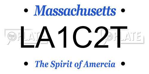 LA1C2T Massachusetts License Plate