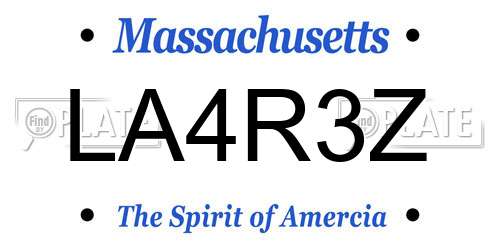 LA4R3Z Massachusetts License Plate