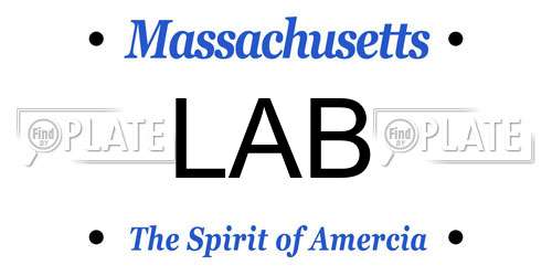 LAB Massachusetts License Plate