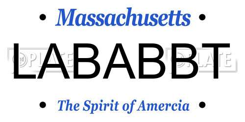 LABABBT Massachusetts License Plate