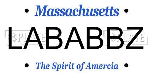 LABABBZ Massachusetts License Plate