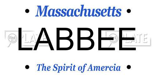 LABBEE Massachusetts License Plate