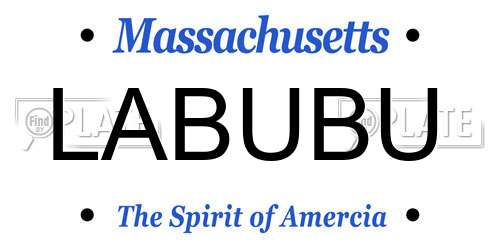 LABUBU Massachusetts License Plate