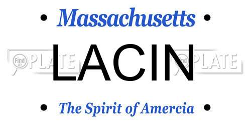 LACIN Massachusetts License Plate