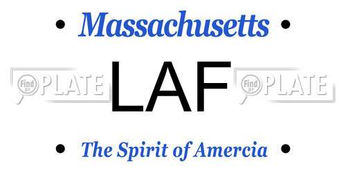 LAF Massachusetts License Plate