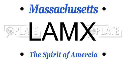 LAMX Massachusetts License Plate