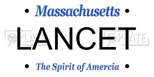 LANCET Massachusetts License Plate