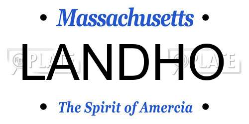 LANDHO Massachusetts License Plate