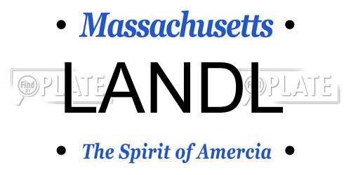 LANDL Massachusetts License Plate