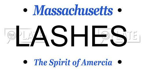 LASHES Massachusetts License Plate