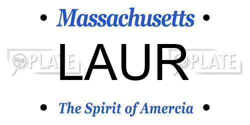 LAUR Massachusetts License Plate