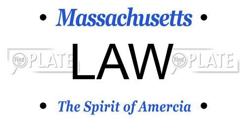 LAW Massachusetts License Plate