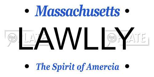 LAWLLY Massachusetts License Plate