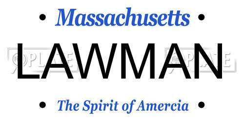LAWMAN Massachusetts License Plate
