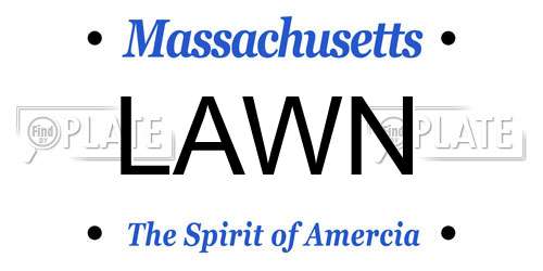 LAWN Massachusetts License Plate