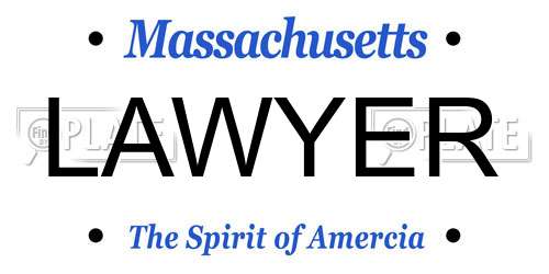 LAWYER Massachusetts License Plate