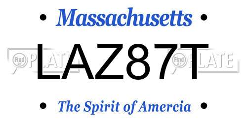 LAZ87T Massachusetts License Plate