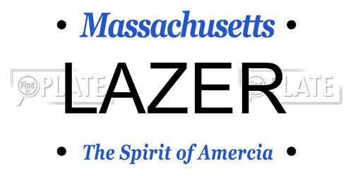 LAZER Massachusetts License Plate