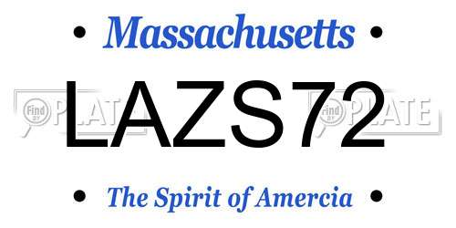 LAZS72 Massachusetts License Plate