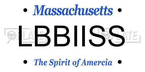 LBBIISS Massachusetts License Plate