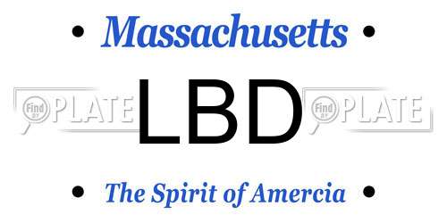LBD Massachusetts License Plate
