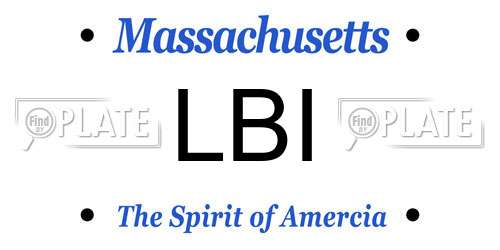 LBI Massachusetts License Plate