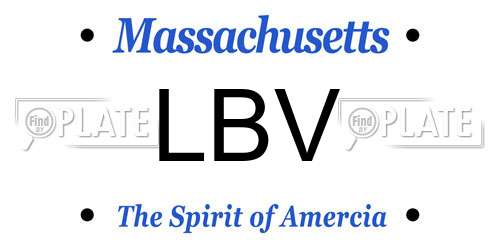 LBV Massachusetts License Plate